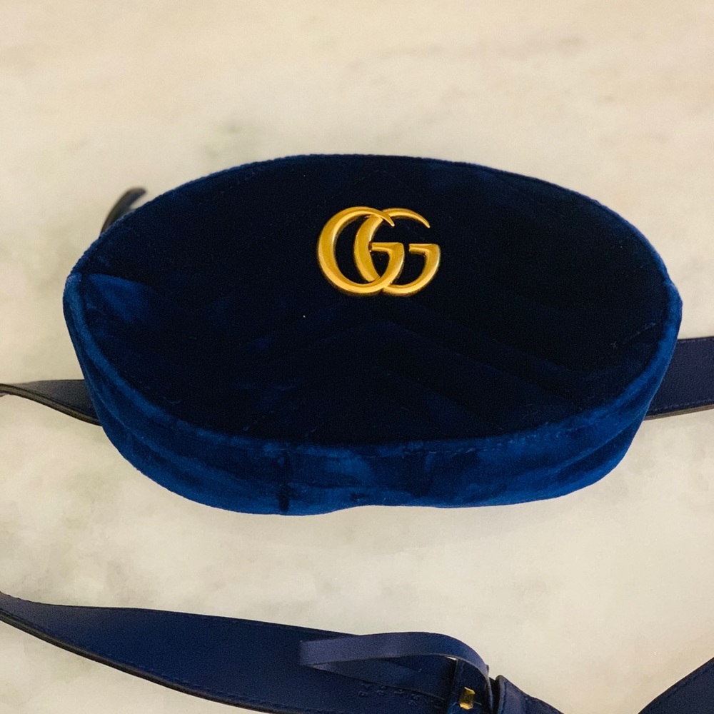Gucci- GG Marmont Belt Bag Matelasse Velvet